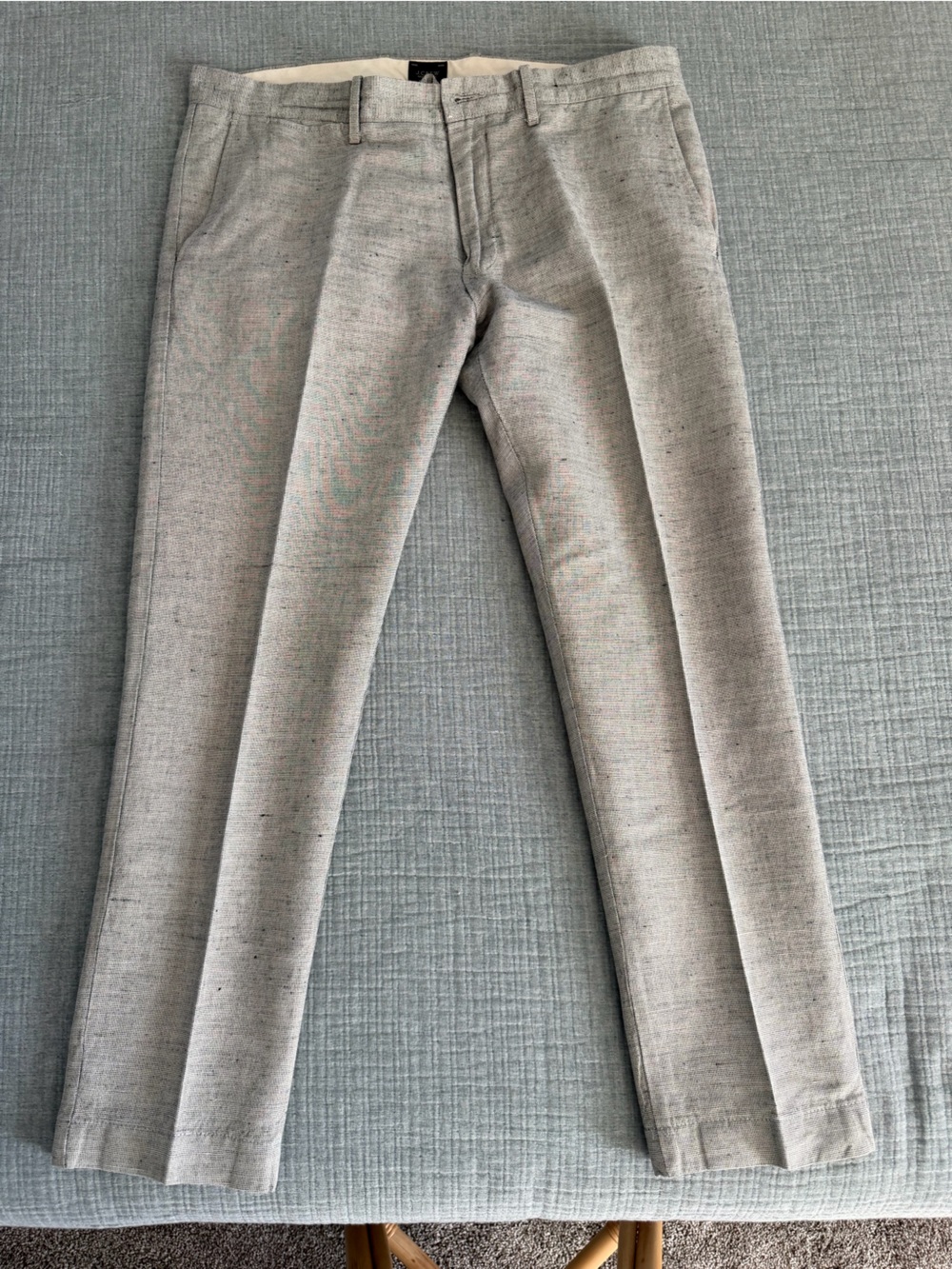 J. Crew Men's Dress Pants in Light Gray with Subtle Fleck